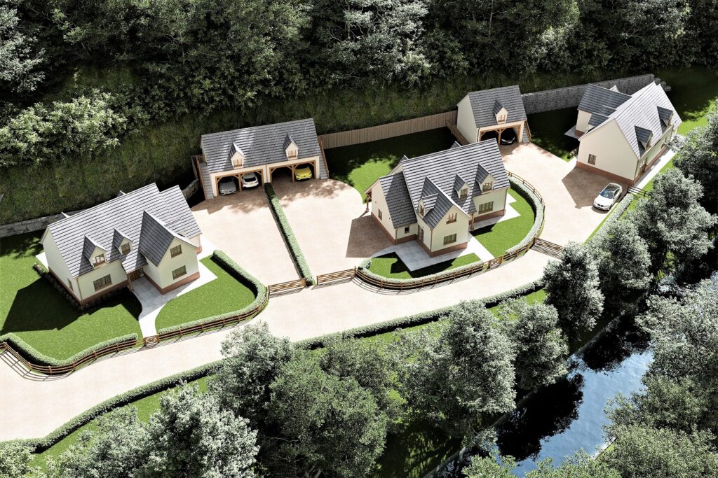 Contemporary new build property development in Abergavenny CGI's