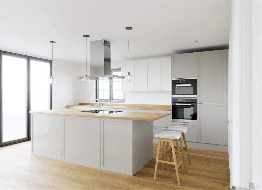 Contemporary kitchen design CGI